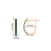 Load image into Gallery viewer, 0.25-carat-emerald-huggie-hoop-earrings-in-rose-gold-FDEAR11260GEMGRANGLE2-0.25-NL-RG