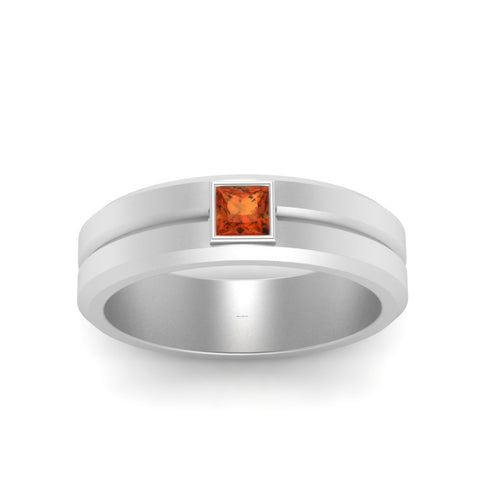 Mens Princess Cut Solitaire Wedding Ring