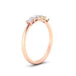 Load image into Gallery viewer, 0.25-carat-princess-cut-5-stone-wedding-band-in-rose-gold-FD8008PRB-0.25CT-NL-RG
