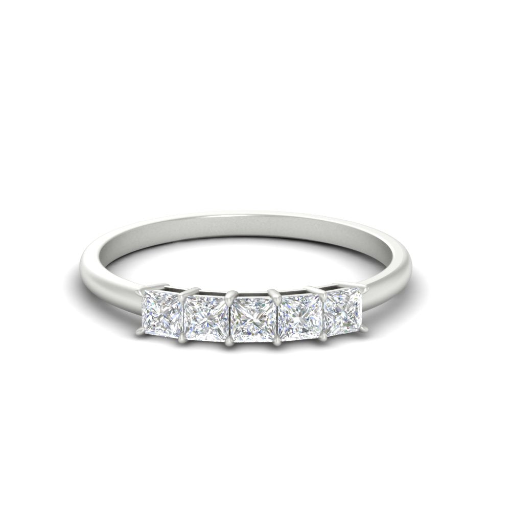 0.25-carat-princess-cut-5-stone-wedding-band-in-white-gold-FD8008PRB-0.25CT-NL-WG