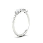 Load image into Gallery viewer, 0.25-carat-princess-cut-5-stone-wedding-band-in-white-gold-FD8008PRB-0.25CT-NL-WG
