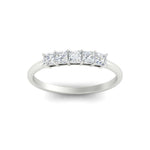 Load image into Gallery viewer, 0.25-carat-princess-cut-5-stone-wedding-band-in-white-gold-FD8008PRB-0.25CT-NL-WG

