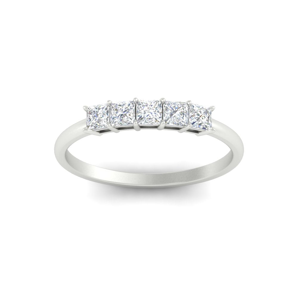 0.25-carat-princess-cut-5-stone-wedding-band-in-white-gold-FD8008PRB-0.25CT-NL-WG