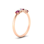 Load image into Gallery viewer, 0.25-carat-princess-cut-5-stone-with-pink-sapphire-wedding-band-in-rose-gold-FD8008PRBGSADRPI-0.25CT-NL-RG
