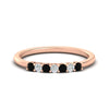 Load image into Gallery viewer, 0.25-carat-round-black-diamond-7-stone-wedding-band-in-rose-gold-FD8008B7GBLACK-0.25CT-NL-RG