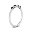 Load image into Gallery viewer, 0.25-carat-round-black-diamond-7-stone-wedding-band-in-white-gold-FD8008B7GBLACKANGLE2-0.25CT-NL-WG