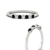 Load image into Gallery viewer, 0.25-carat-round-black-diamond-7-stone-wedding-band-in-white-gold-FD8008B7GBLACKANGLE3-0.25CT-NL-WG