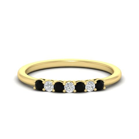 0.25-carat-round-black-diamond-7-stone-wedding-band-in-yellow-gold-FD8008B7GBLACK-0.25CT-NL-YG