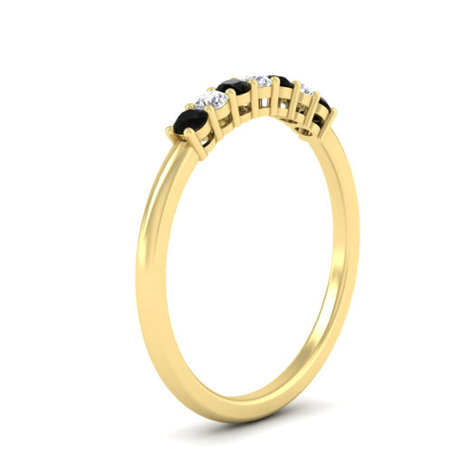 0.25-carat-round-black-diamond-7-stone-wedding-band-in-yellow-gold-FD8008B7GBLACKANGLE2-0.25CT-NL-YG