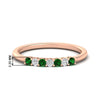 Load image into Gallery viewer, 0.25-carat-round-emerald-7-stone-wedding-band-in-rose-gold-FD8008B7GEMGR-0.25CT-NL-RG-HW