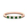 Load image into Gallery viewer, 0.25-carat-round-emerald-7-stone-wedding-band-in-rose-gold-FD8008B7GEMGR-0.25CT-NL-RG