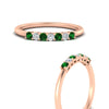 Load image into Gallery viewer, 0.25-carat-round-emerald-7-stone-wedding-band-in-rose-gold-FD8008B7GEMGRANGLE3-0.25CT-NL-RG