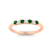 Load image into Gallery viewer, 0.25-carat-round-emerald-7-stone-wedding-band-in-rose-gold-FD8008B7GEMGRANGLE5-0.25CT-NL-RG