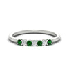 Load image into Gallery viewer, 0.25-carat-round-emerald-7-stone-wedding-band-in-white-gold-FD8008B7GEMGR-0.25CT-NL-WG