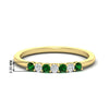 Load image into Gallery viewer, 0.25-carat-round-emerald-7-stone-wedding-band-in-yellow-gold-FD8008B7GEMGR-0.25CT-NL-YG-HW