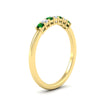 Load image into Gallery viewer, 0.25-carat-round-emerald-7-stone-wedding-band-in-yellow-gold-FD8008B7GEMGRANGLE2-0.25CT-NL-YG