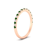 Load image into Gallery viewer, 0.25-carat-round-emerald-wedding-ring-in-rose-gold-FD8370GEMGRANGLE2-0.25CT-NL-RG.jpg
