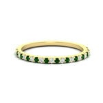 Load image into Gallery viewer, 0.25-carat-round-emerald-wedding-ring-in-yellow-gold-FD8370GEMGR-0.25CT-NL-YG.jpg
