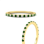 Load image into Gallery viewer, 0.25-carat-round-emerald-wedding-ring-in-yellow-gold-FD8370GEMGRANGLE3-0.25CT-NL-YG.jpg
