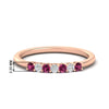 Load image into Gallery viewer, 0.25-carat-round-pink-sapphire-7-stone-wedding-band-in-rose-gold-FD8008B7GSADRPI-0.25CT-NL-RG-HW