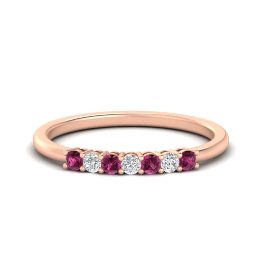 0.25-carat-round-pink-sapphire-7-stone-wedding-band-in-rose-gold-FD8008B7GSADRPI-0.25CT-NL-RG