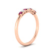 Load image into Gallery viewer, 0.25-carat-round-pink-sapphire-7-stone-wedding-band-in-rose-gold-FD8008B7GSADRPIANGLE2-0.25CT-NL-RG