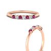 Load image into Gallery viewer, 0.25-carat-round-pink-sapphire-7-stone-wedding-band-in-rose-gold-FD8008B7GSADRPIANGLE3-0.25CT-NL-RG