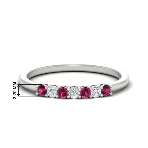 0.25-carat-round-pink-sapphire-7-stone-wedding-band-in-white-gold-FD8008B7GSADRPI-0.25CT-NL-WG-HW