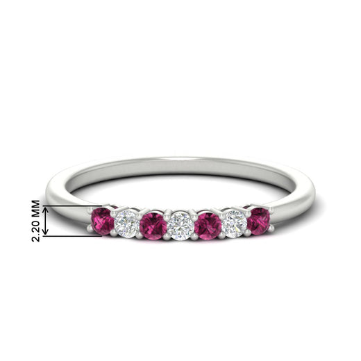 0.25-carat-round-pink-sapphire-7-stone-wedding-band-in-white-gold-FD8008B7GSADRPI-0.25CT-NL-WG-HW