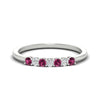 Load image into Gallery viewer, 0.25-carat-round-pink-sapphire-7-stone-wedding-band-in-white-gold-FD8008B7GSADRPI-0.25CT-NL-WG