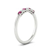Load image into Gallery viewer, 0.25-carat-round-pink-sapphire-7-stone-wedding-band-in-white-gold-FD8008B7GSADRPIANGLE2-0.25CT-NL-WG