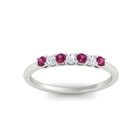 0.25-carat-round-pink-sapphire-7-stone-wedding-band-in-white-gold-FD8008B7GSADRPIANGLE5-0.25CT-NL-WG