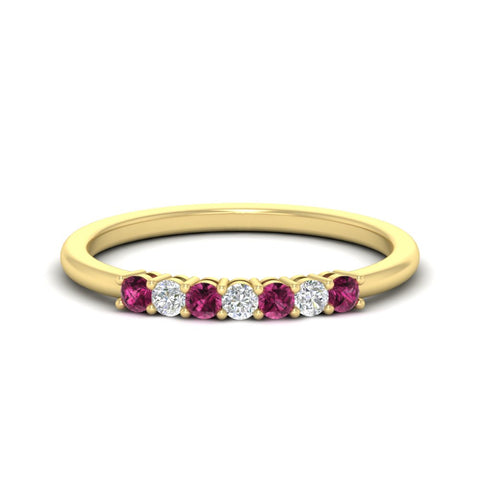 0.25-carat-round-pink-sapphire-7-stone-wedding-band-in-yellow-gold-FD8008B7GSADRPI-0.25CT-NL-YG