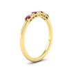 Load image into Gallery viewer, 0.25-carat-round-pink-sapphire-7-stone-wedding-band-in-yellow-gold-FD8008B7GSADRPIANGLE2-0.25CT-NL-YG