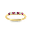 Load image into Gallery viewer, 0.25-carat-round-pink-sapphire-7-stone-wedding-band-in-yellow-gold-FD8008B7GSADRPIANGLE5-0.25CT-NL-YG