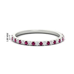 Load image into Gallery viewer, 0.25-carat-round-pink-sapphire-wedding-ring-in-white-gold-FD8370GSADRPI-0.25CT-NL-WG-HW.jpg
