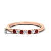 Load image into Gallery viewer, 0.25-carat-round-ruby-7-stone-wedding-band-in-rose-gold-FD8008B7GRUDR-0.25CT-NL-RG-HW