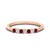 Load image into Gallery viewer, 0.25-carat-round-ruby-7-stone-wedding-band-in-rose-gold-FD8008B7GRUDR-0.25CT-NL-RG