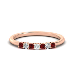 Round Simple 7 Stone Wedding Band