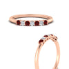 Load image into Gallery viewer, 0.25-carat-round-ruby-7-stone-wedding-band-in-rose-gold-FD8008B7GRUDRANGLE3-0.25CT-NL-RG