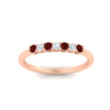 Load image into Gallery viewer, 0.25-carat-round-ruby-7-stone-wedding-band-in-rose-gold-FD8008B7GRUDRANGLE5-0.25CT-NL-RG