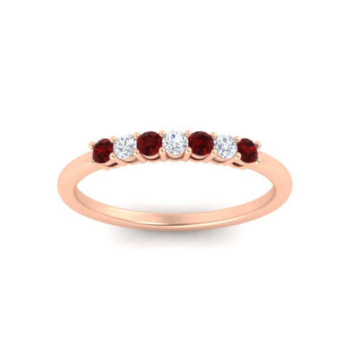 0.25-carat-round-ruby-7-stone-wedding-band-in-rose-gold-FD8008B7GRUDRANGLE5-0.25CT-NL-RG