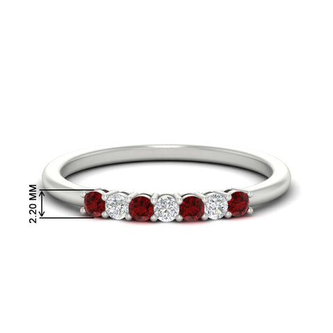 0.25-carat-round-ruby-7-stone-wedding-band-in-white-gold-FD8008B7GRUDR-0.25CT-NL-WG-HW