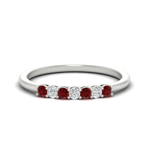 0.25-carat-round-ruby-7-stone-wedding-band-in-white-gold-FD8008B7GRUDR-0.25CT-NL-WG