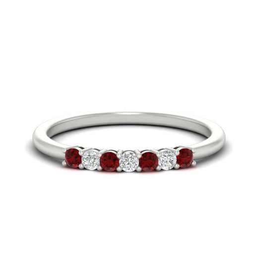 0.25-carat-round-ruby-7-stone-wedding-band-in-white-gold-FD8008B7GRUDR-0.25CT-NL-WG