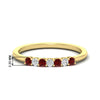 Load image into Gallery viewer, 0.25-carat-round-ruby-7-stone-wedding-band-in-yellow-gold-FD8008B7GRUDR-0.25CT-NL-YG-HW