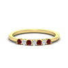 Load image into Gallery viewer, 0.25-carat-round-ruby-7-stone-wedding-band-in-yellow-gold-FD8008B7GRUDR-0.25CT-NL-YG