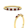 Load image into Gallery viewer, 0.25-carat-round-ruby-7-stone-wedding-band-in-yellow-gold-FD8008B7GRUDRANGLE3-0.25CT-NL-YG