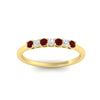 Load image into Gallery viewer, 0.25-carat-round-ruby-7-stone-wedding-band-in-yellow-gold-FD8008B7GRUDRANGLE5-0.25CT-NL-YG