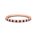 Load image into Gallery viewer, 0.25-carat-round-ruby-wedding-ring-in-rose-gold-FD8370GRUDR-0.25CT-NL-RG.jpg
